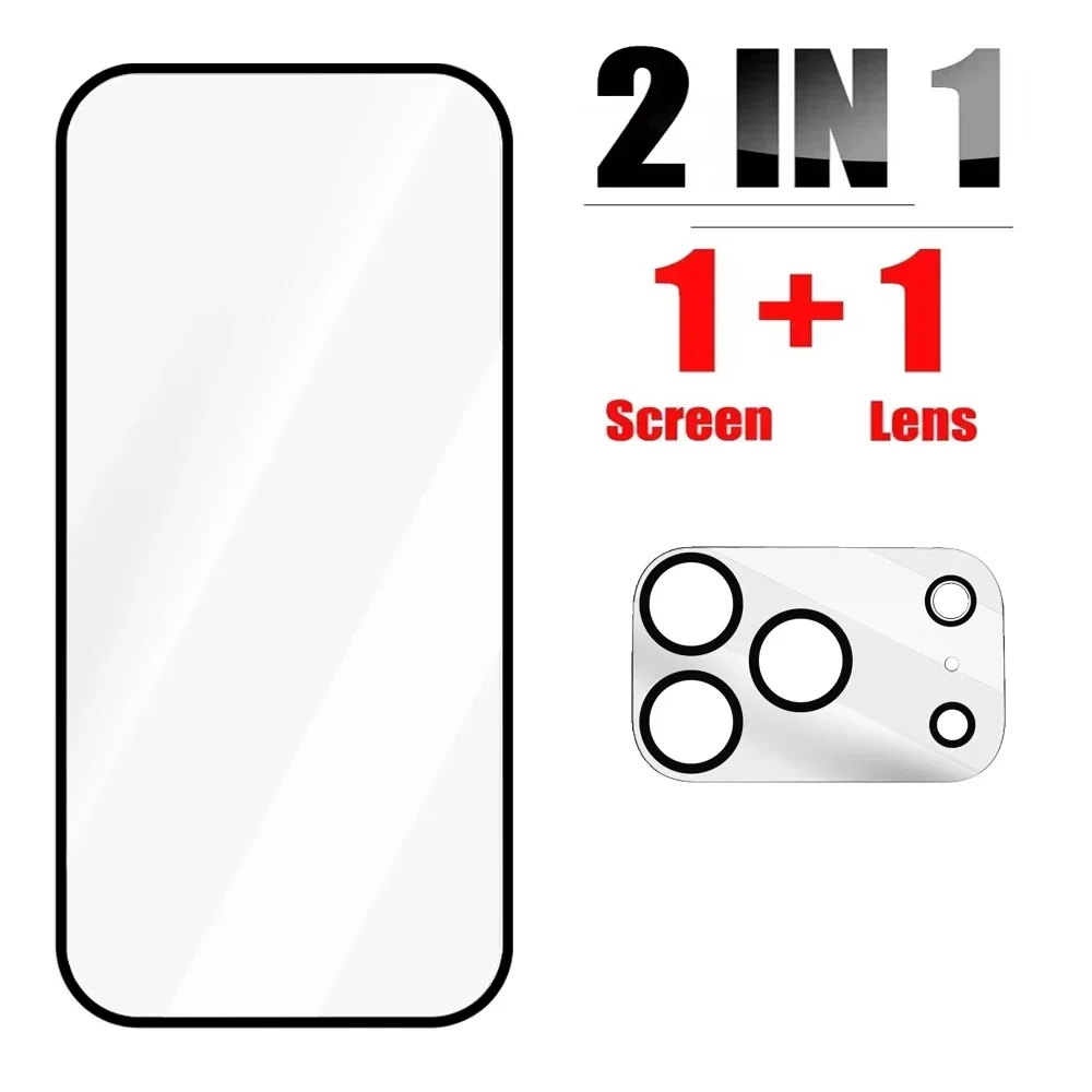 6-in-1 Tempered Glass Screen and Lens Protector with 9H Hardness
