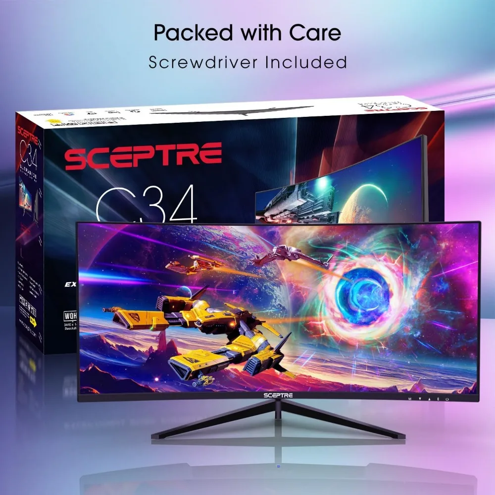 30-inch Curved Gaming Monitor 21:9 2560x1080 Ultra Wide/ Slimup to 200Hz Build-in Speakers 4