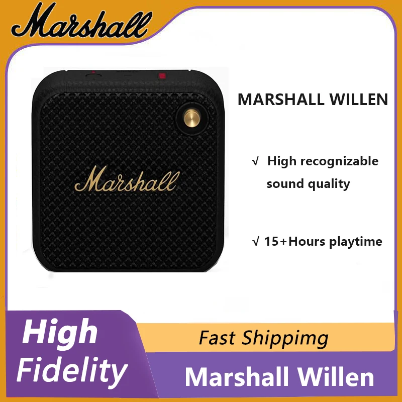 Marshall Willen Altavoz Inalámbrico Bluetooth IP67 negro