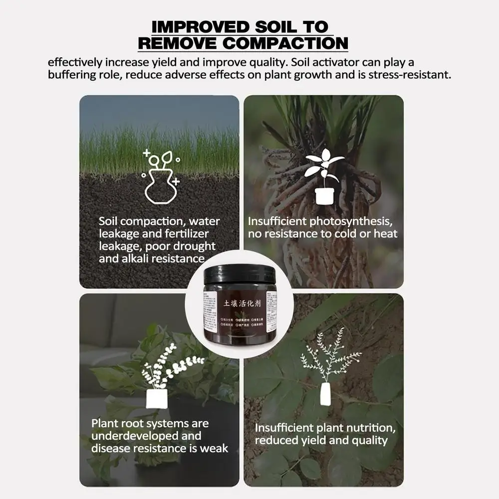 Description Picture 6 of itemOrganic Soil Plant Flower Fertilizer Soil Activated Treasure Water Soluble All Purpose Soil Softener Root Growth Stimulant