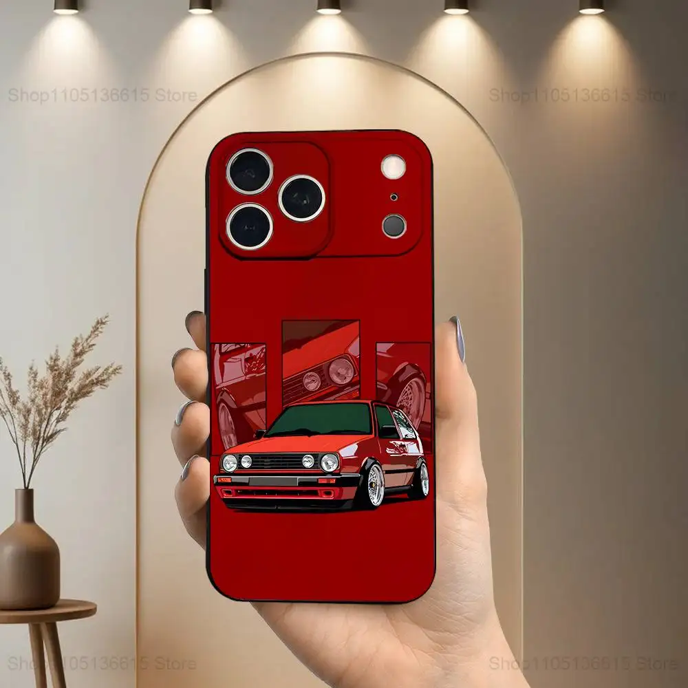 Sleek Black Silicone Car-Themed Phone Case