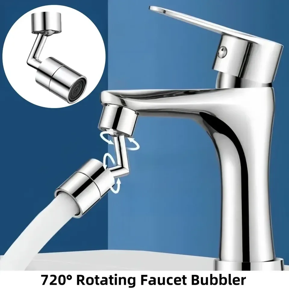 720 Degree Rotating Faucet Aerator ABS Kitchen Bathroom Faucet Extender Adapter Single Mode Universal Splash Proof Faucet Nozzle