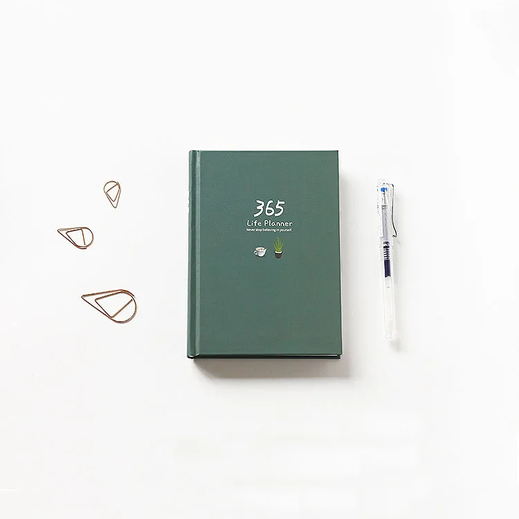 Colorful Illustrated Yearly Planner & Journal Diary - Daily Life Record Book & Stationery Gift