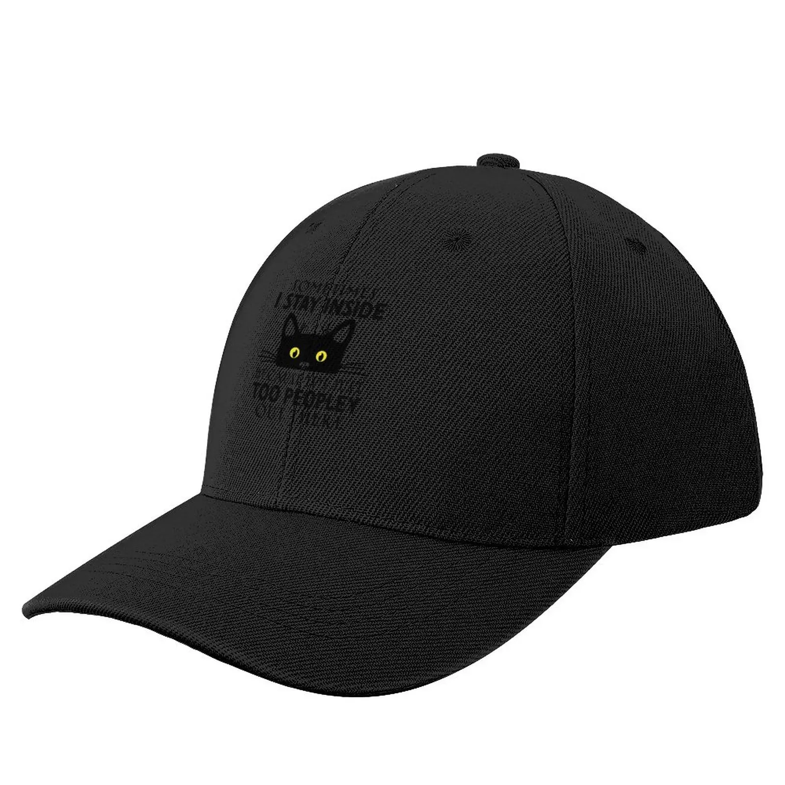 

Don"t go outside there are people out there Baseball Cap Cosplay custom hats Male Men's Caps Women's