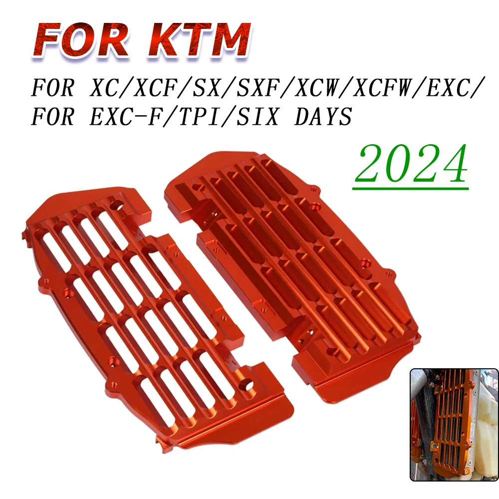 

For KTM EXC XCF XC EXCF XCFW Six Days 125 250 300 350 400 450 500 2024 Accessories Radiator Grille Guard Grill Cover Protector