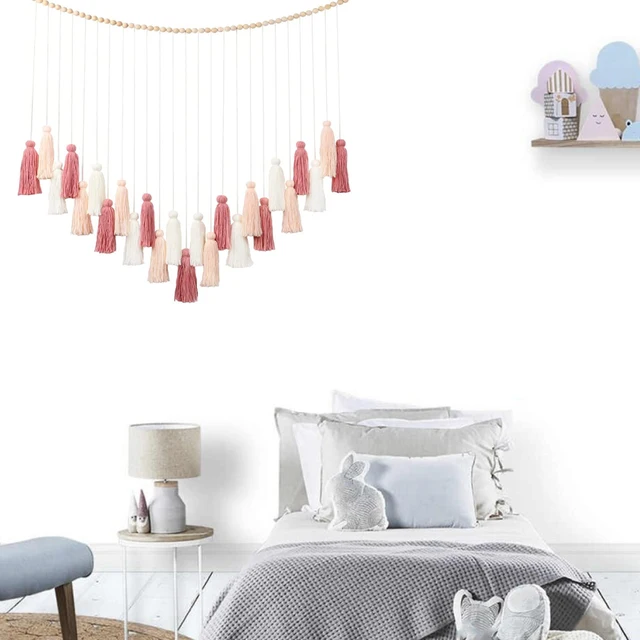 Fali Gobelin Háttér Lógó Dekoráció Esküvői Makrame Kollégiumi Szoba Bojt Otthoni Nagy Fa Gyöngyök Medál Óvoda Kézzel Szövött - Image 2