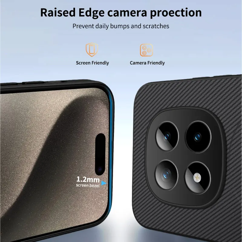 Enhanced Protective Back Case Cover - Soft Silicone Carbon Fiber Magnetic Design