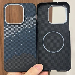 Premium Real Aramid Carbon Fiber Protective Phone Case Cover - Oneplus 15r (Magnetic Gray)