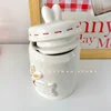 Cute Rabbit Sealed Storage Jar Tea Coffee Bean Storage Ceramic Jar Cartoon Decoration Kitchen Food Storage  Containers 5
