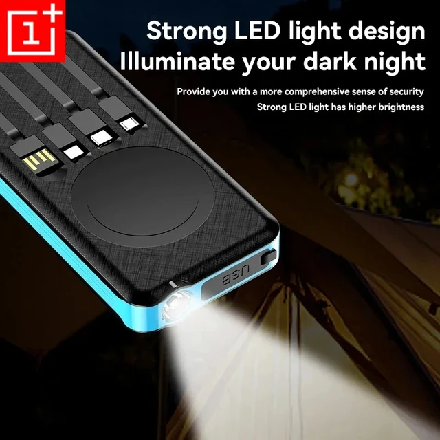 ONEPLUS 50000mAh 4-in-1 Solar Wireless Power Bank, Fast Charging Portable Charger 3