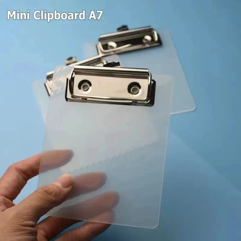 Mini Clipboard A7 Writing Pad PP Plastic Clip Board With Clip writing clipboard