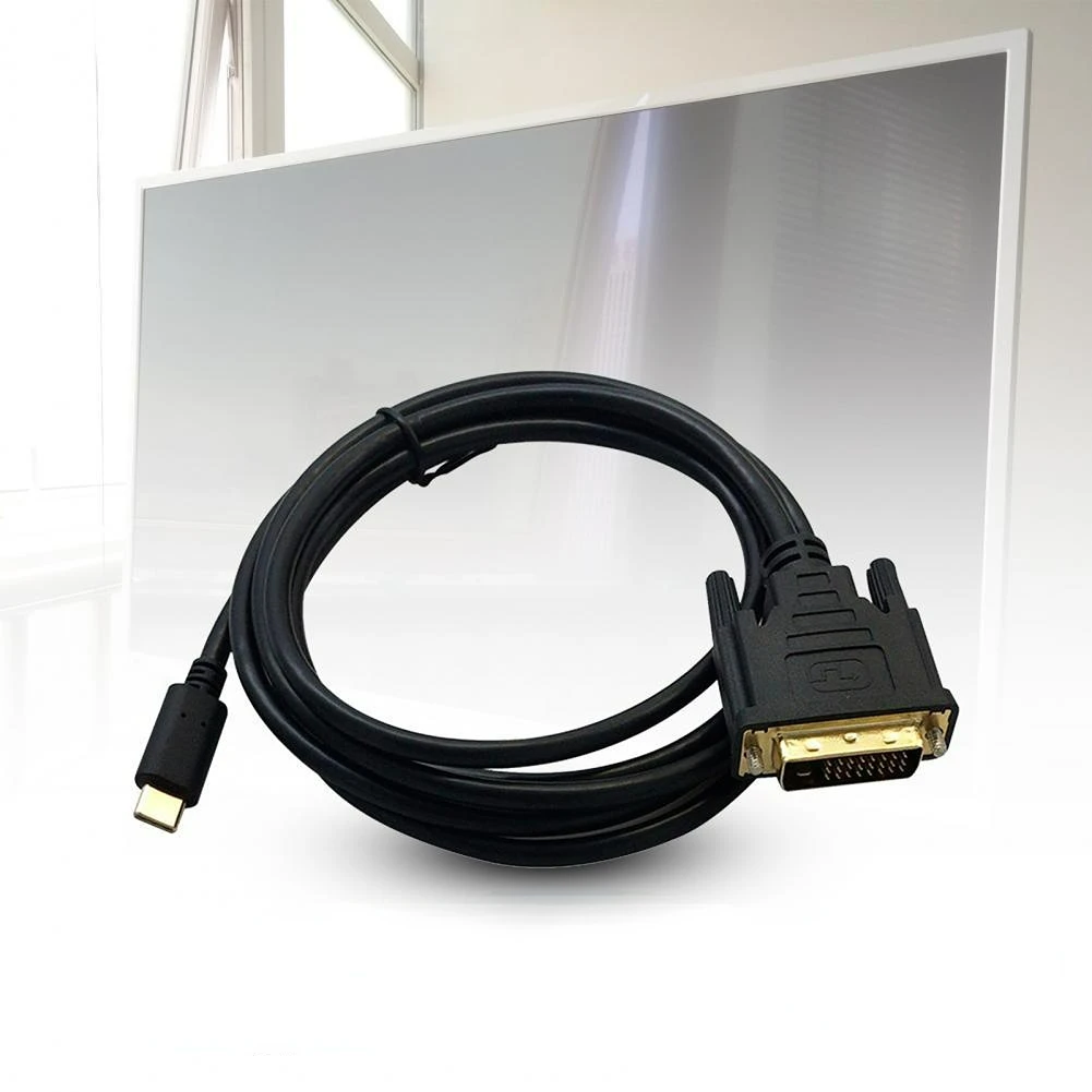 Nku-ȭ Ʈ 3 Ÿ-C To DVI 24 + 1  ̺ , USB C 1080P, ƺ, PC, Ʈ, , Ϳ