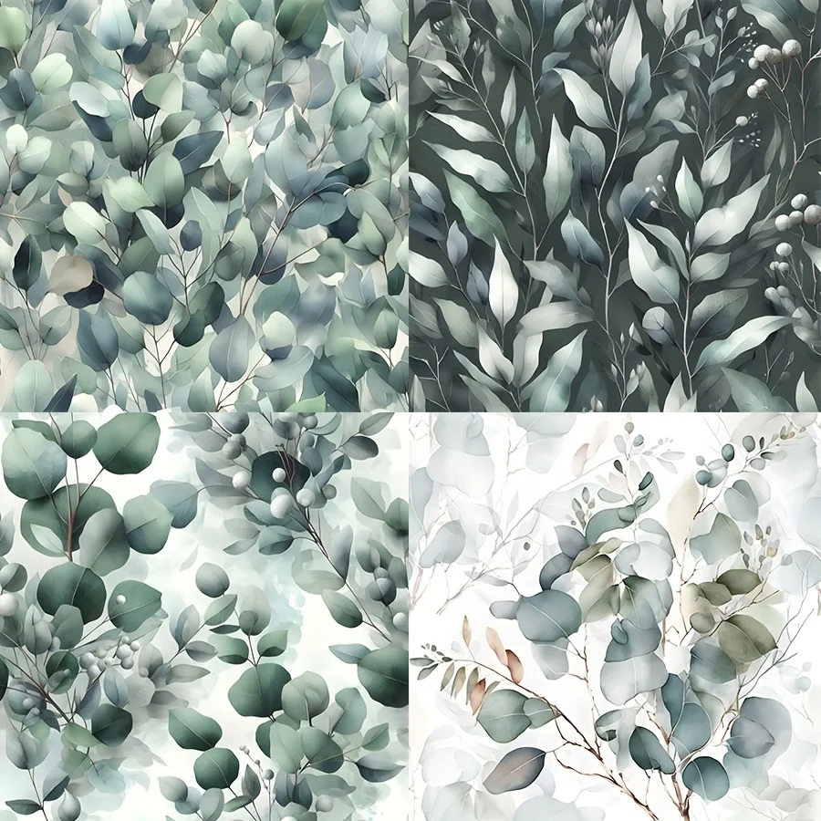 Stickers Scrapbooking Supplies Paper Sticker Eucalyptus Deer Redberry Ring Pattern 58pcs