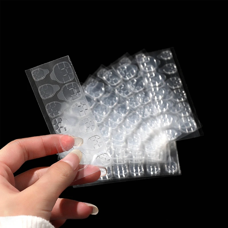 

Waterproof Breathable Ultrathin Jelly Adhesive Tabs Nail Glue Sticker False Nail Tips Super Sticky Double Sided Tips