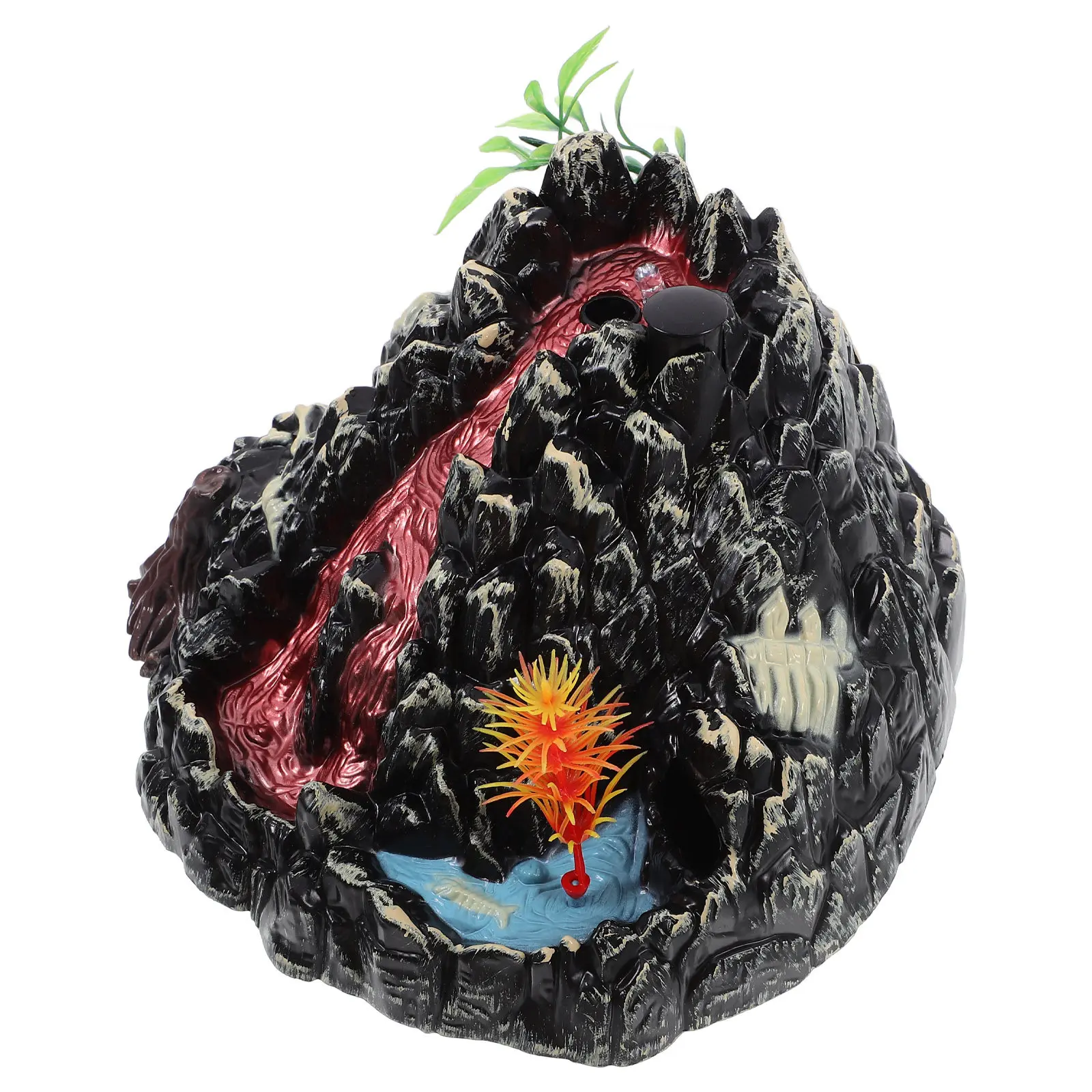 전기 화산 미스트 스프레이 화산 시뮬레이션 분화 조명 공룡 소리 어린이 교육용 데스크탑 풍경 장식