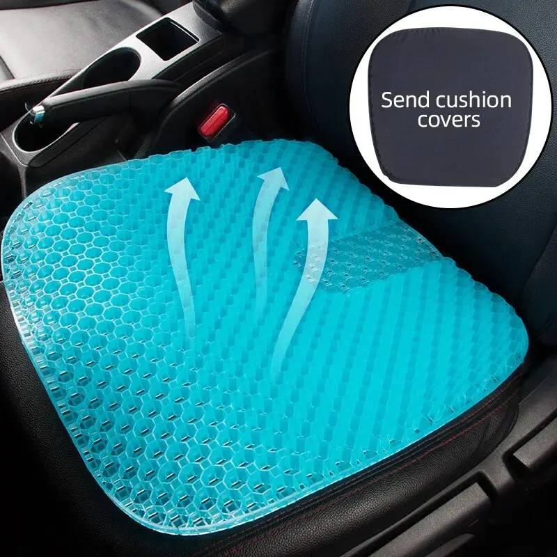 Gel Seat Cushion Automotive Gel Seat Cushions Summer Breathable Honeycomb Decompression Back Tailbone Pain Home Office Wheelchair