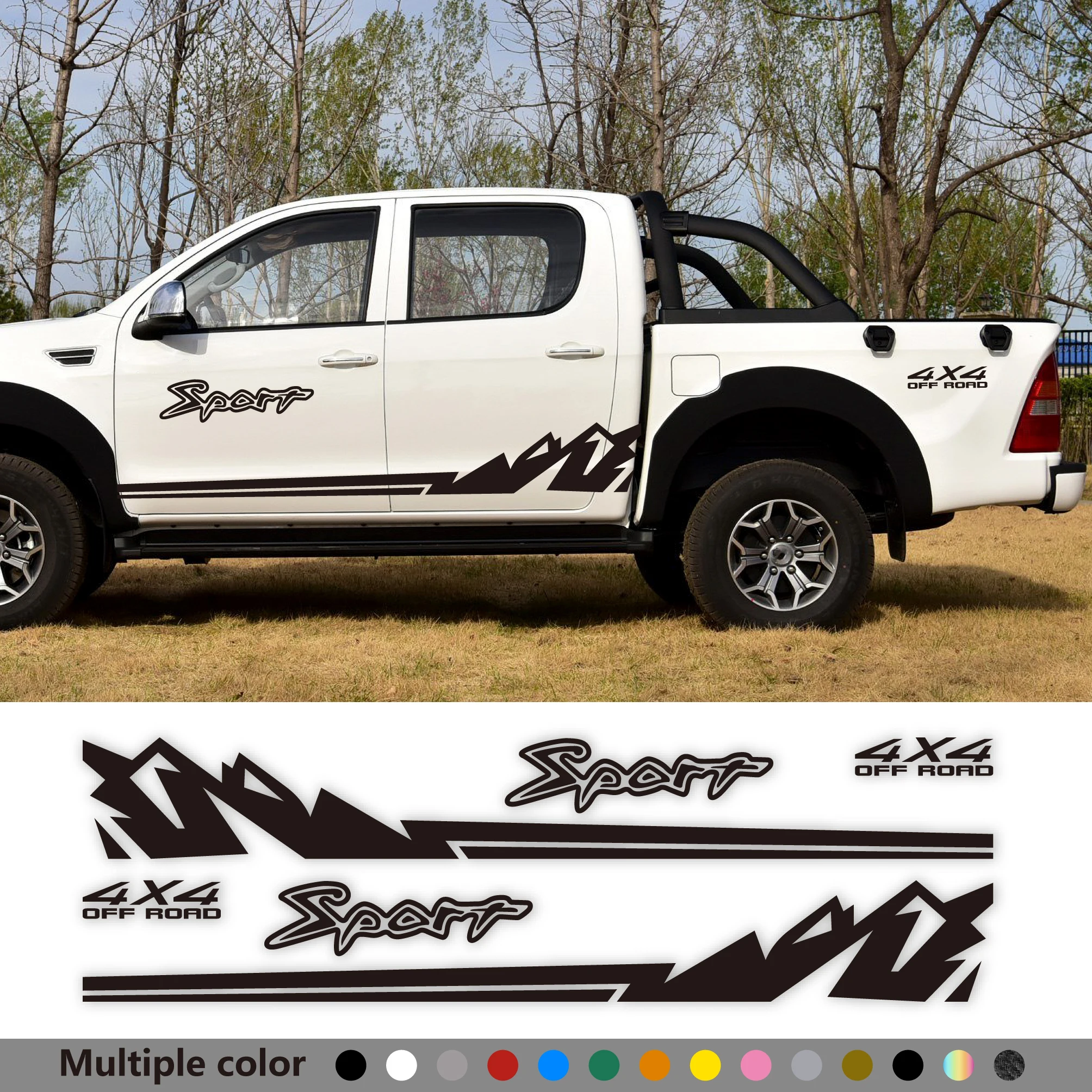 

Pickup Decal Apply For Isuzu Dmax Toyota Tacoma Universal Car Stickers Truck Mountain 4x4 Sport Style Vinyl Cover Auto Accessory