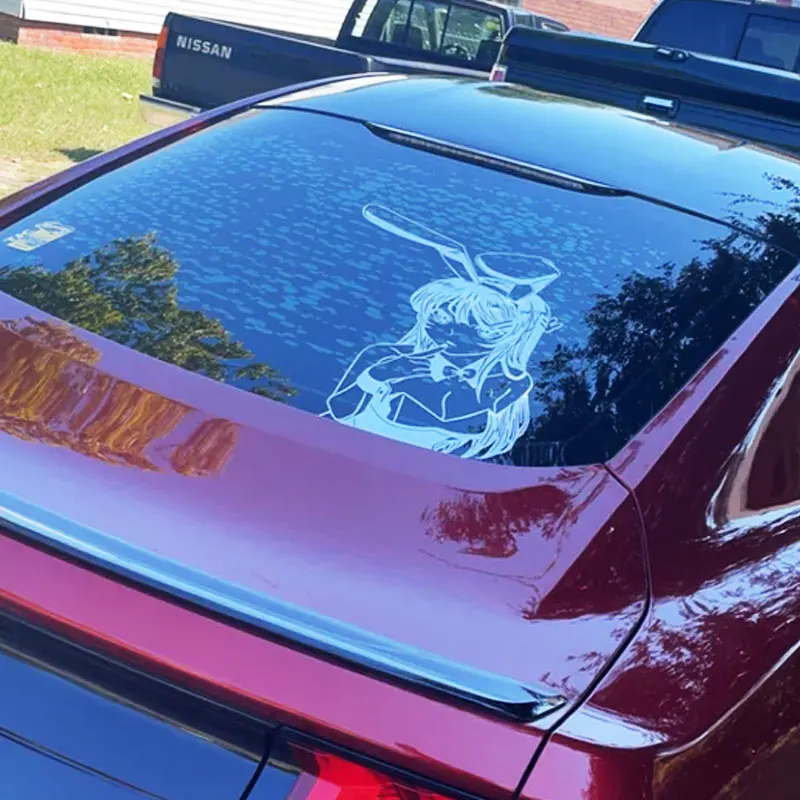 Autocollant De Voiture Lapin – Autocollant De Voiture En Forme De Lapin, Emblème Arrière De Voiture | Autocollant Animal Mignon Pour Décoration De Coffre, Capot, Porte, Carrosserie De Voiture