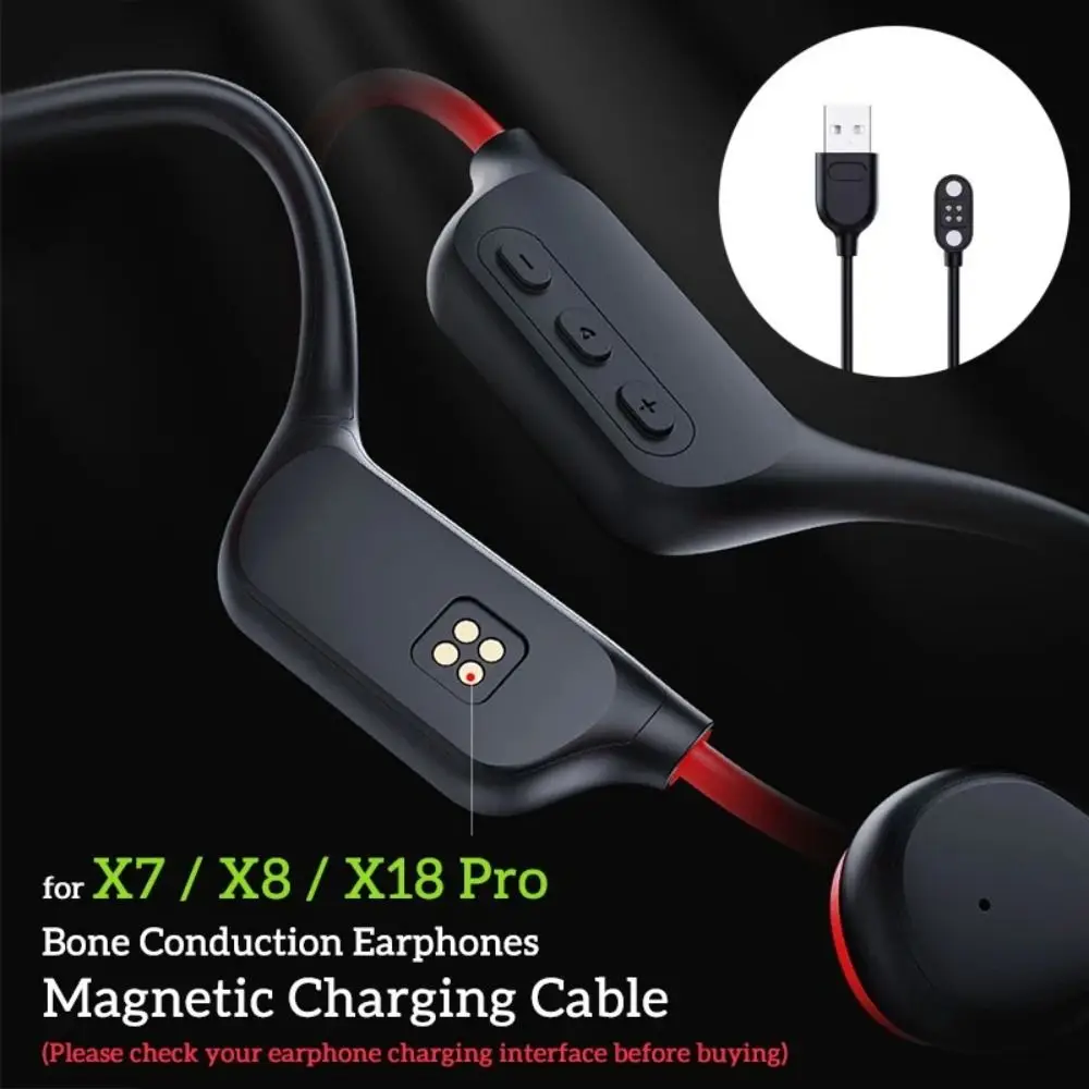 Magnetic Bone Conduction Earphones Charger 5V 1A USB Headphone Charger Waterproof Wireless Charging Cable for YUANS X7/X8/X18pro
