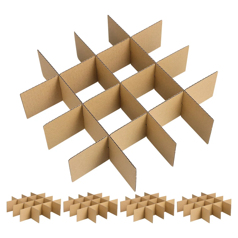 5 Pack Carton Partitions Boxes of Glass Glasses Dish Packing Divider Paper Apartment Moving Kit 2