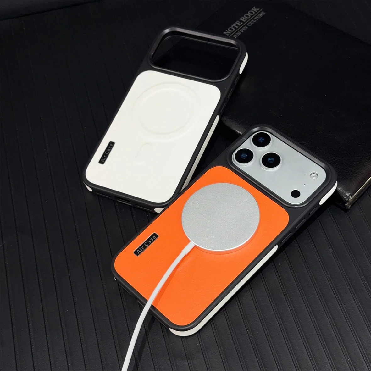 Luxury Leather Magnetic Shockproof Phone Case with Air Lens Protection