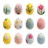 12pc Egg Hanging Ornament Colorful Painted Easter Egg For Tree Pendant Garland Room Hummingbird Stained Glass Window Hanger 2