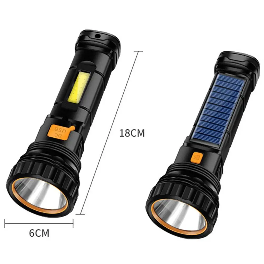 Rechargeable Solar Led Flashlight Solar Light - Led Solar Tactical  Flashlight - Aliexpress