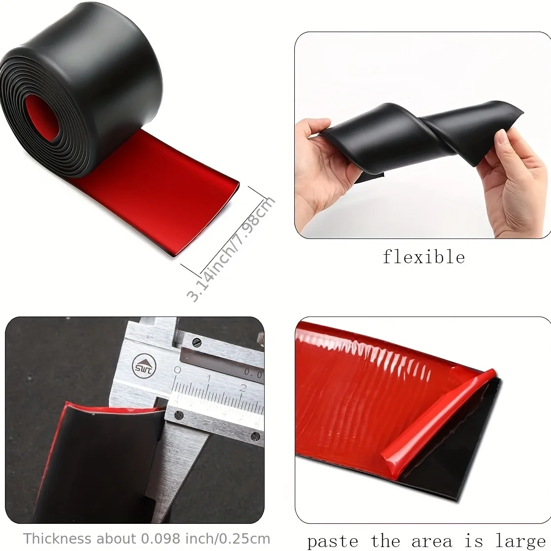 Heavy-Duty Rubber Bumper Edge Guards - Shield Against Scratches and Damage