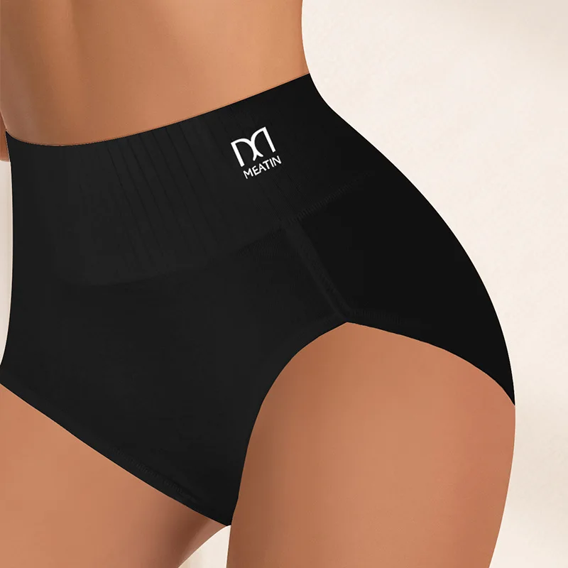 High Waist Shaper Panties For Women Seamless Underwear Plus Size Female Cotton Briefs Breathable Intimates