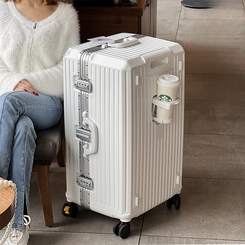 Luggage Large Capacity Suitcase for Long Travel Mute Wheel Trolley Case with Brake Thickened  Free Shipping Travel Suitcase