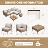5/7Piece Wicker Patio Furniture Set,Outdoor Conversation Sectional Sofa w/Coffee Table,All-Weather Outdoor Sofa with Thick and 3