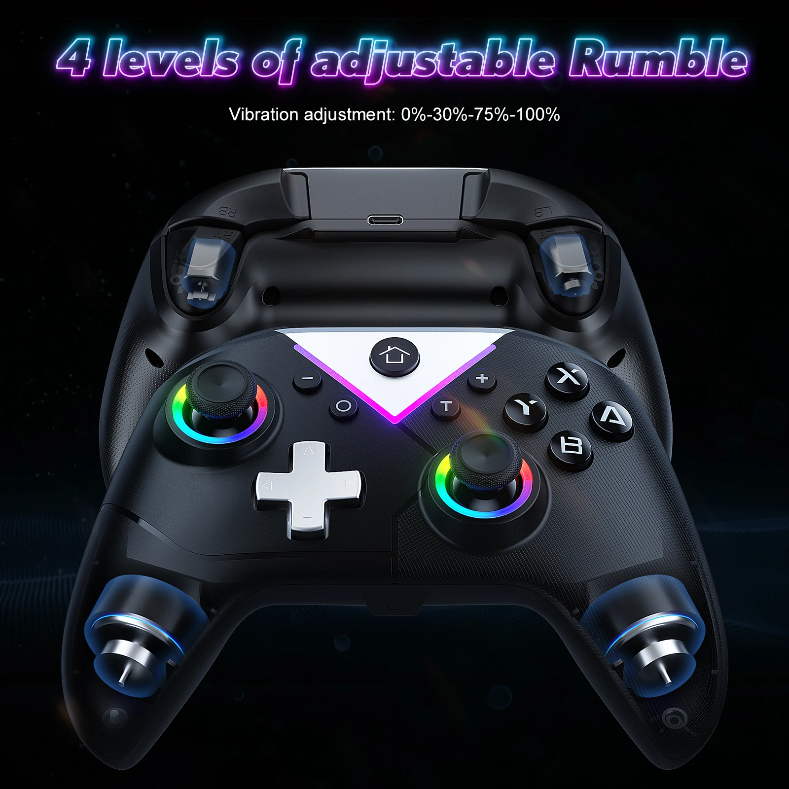 รูปสินค้า จอยเกมมิ่งไร้สาย RGB ใช้งานได้ทุกแพลตฟอร์ม