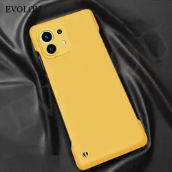 Ultra Thin Frameless Matte Skin Feel Hard Cover Case for Mi 11 Lite 5G NE (Yellow)