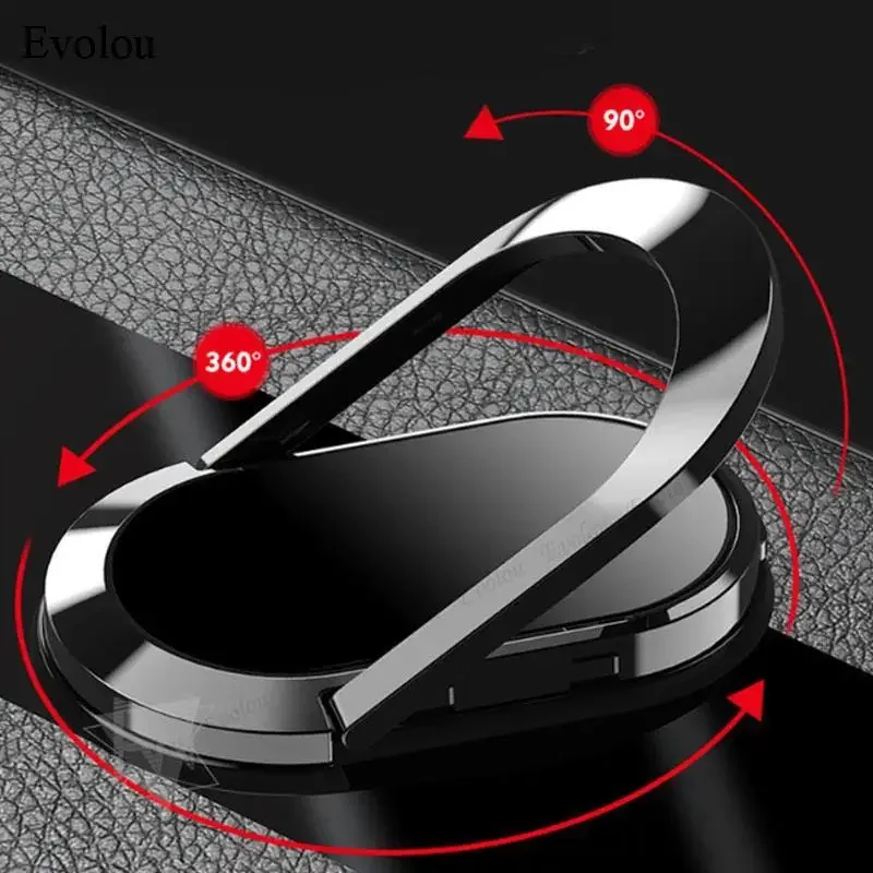 Premium PU Leather Plexiglass Case with Magnetic Ring Holder and Shockproof Design
