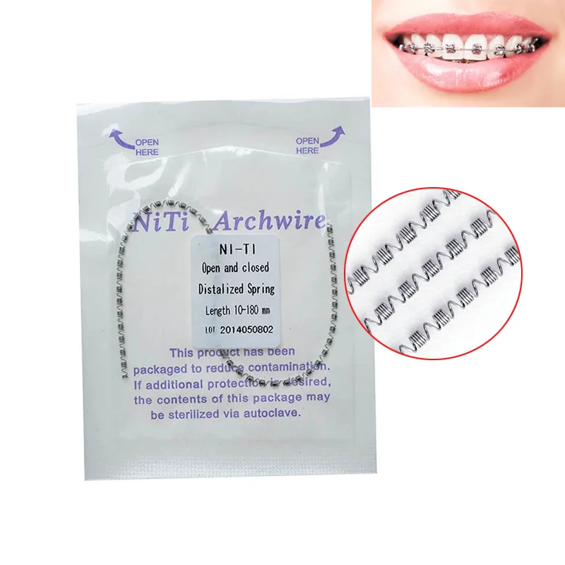 3Bags Dental Open And Closed Orthodontic Distalized Spring 180mm NiTi