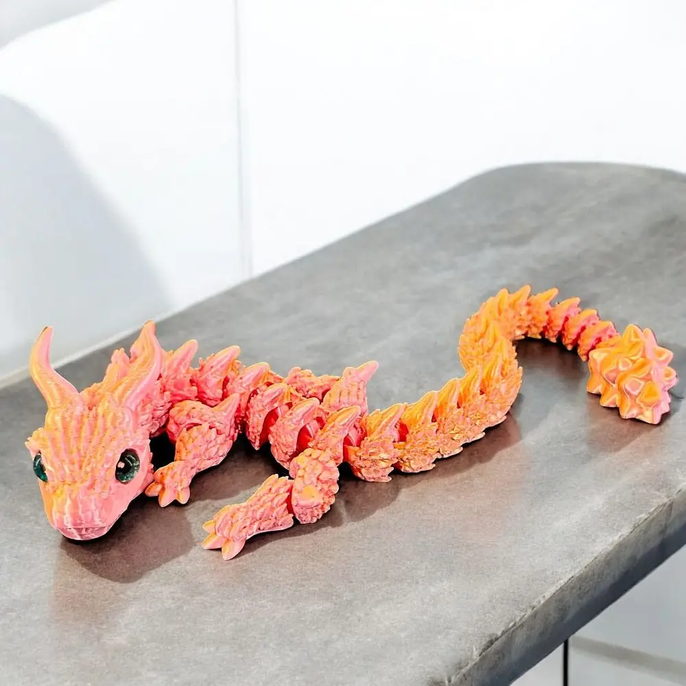 Simulated Eye 3D Printed Dragon Chinese Dragon Laser 3D Printed Diceratops Dragon Flexible Poseable Joints