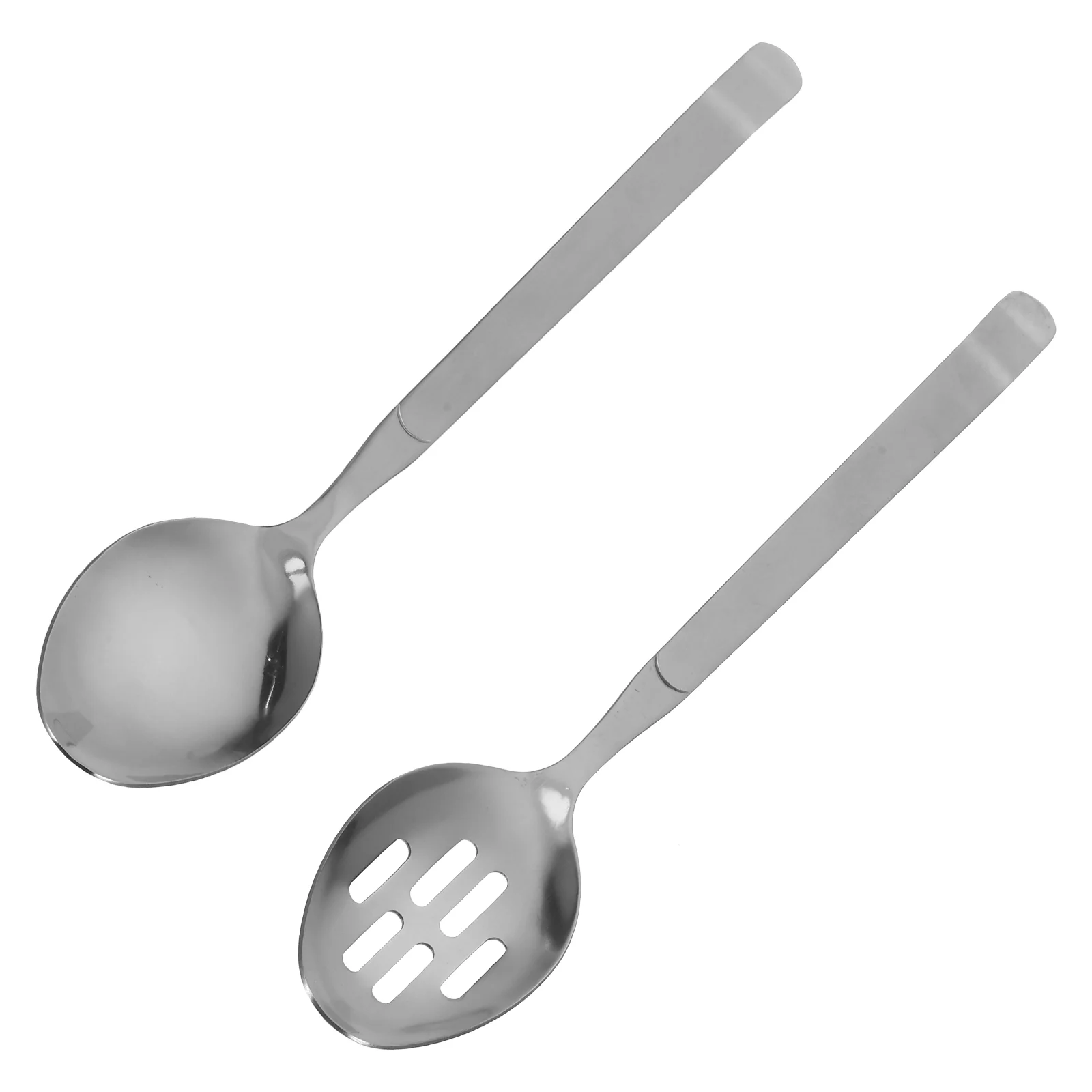 Plate Stainless Steel Spoon Serving Utensils Portable Slotted Spoons Plain Cutlery