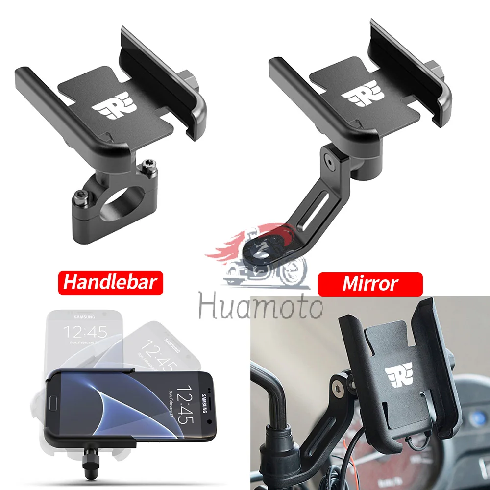 Per Royal Enfield Bullet/Meteor/Classic 350 500 Interceptor 650 Continental Gt 535 Accessori Per Supporto Per Telefono Cellulare Con Manubrio Cnc