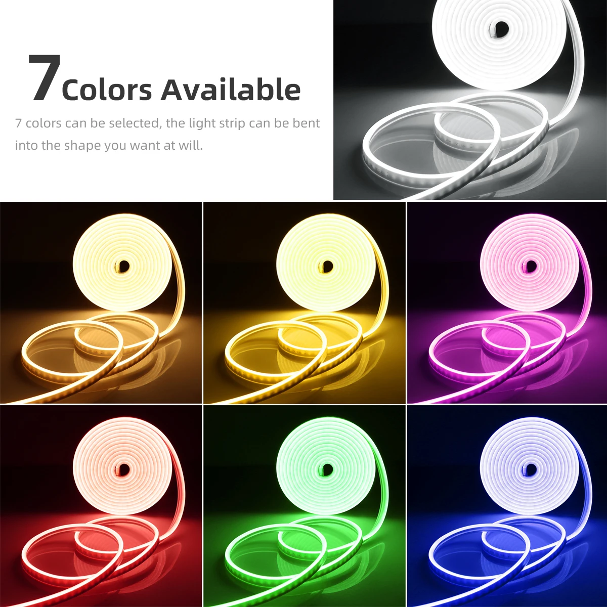 Wireless PIR Motion Sensor LED Strip Light Neon Sign 12V Neon Lights Tape For DIY Kitchen Christmas Backlight Lamp Decoration 6