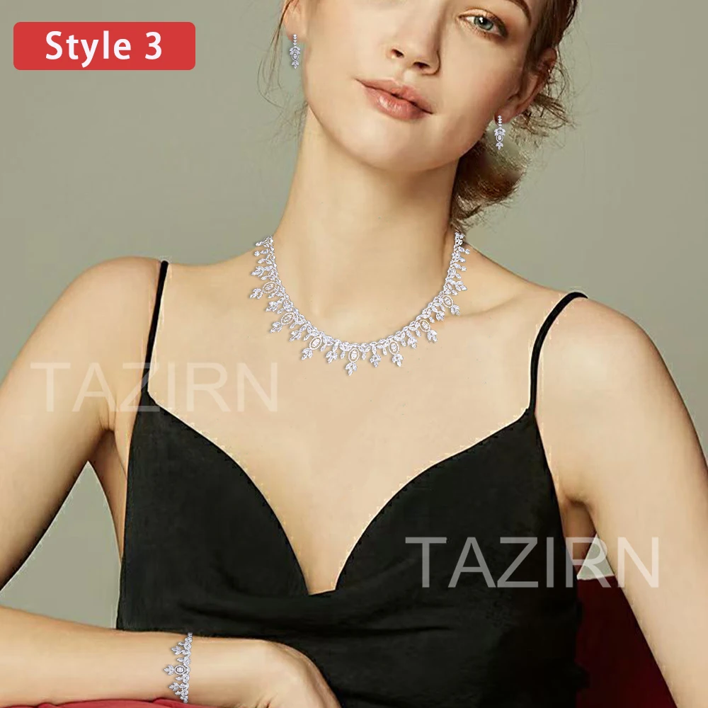 Tazern-طقم مجوهرات زركون للنساء ، أفريقي ، دبي ، ن...