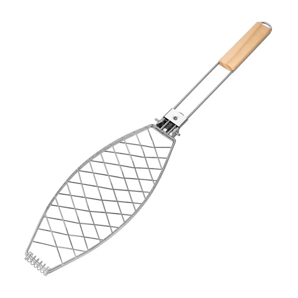 

Roasting Fish Grilling Basket Vegetable With Folding Handle DIY Barbecue Tool
