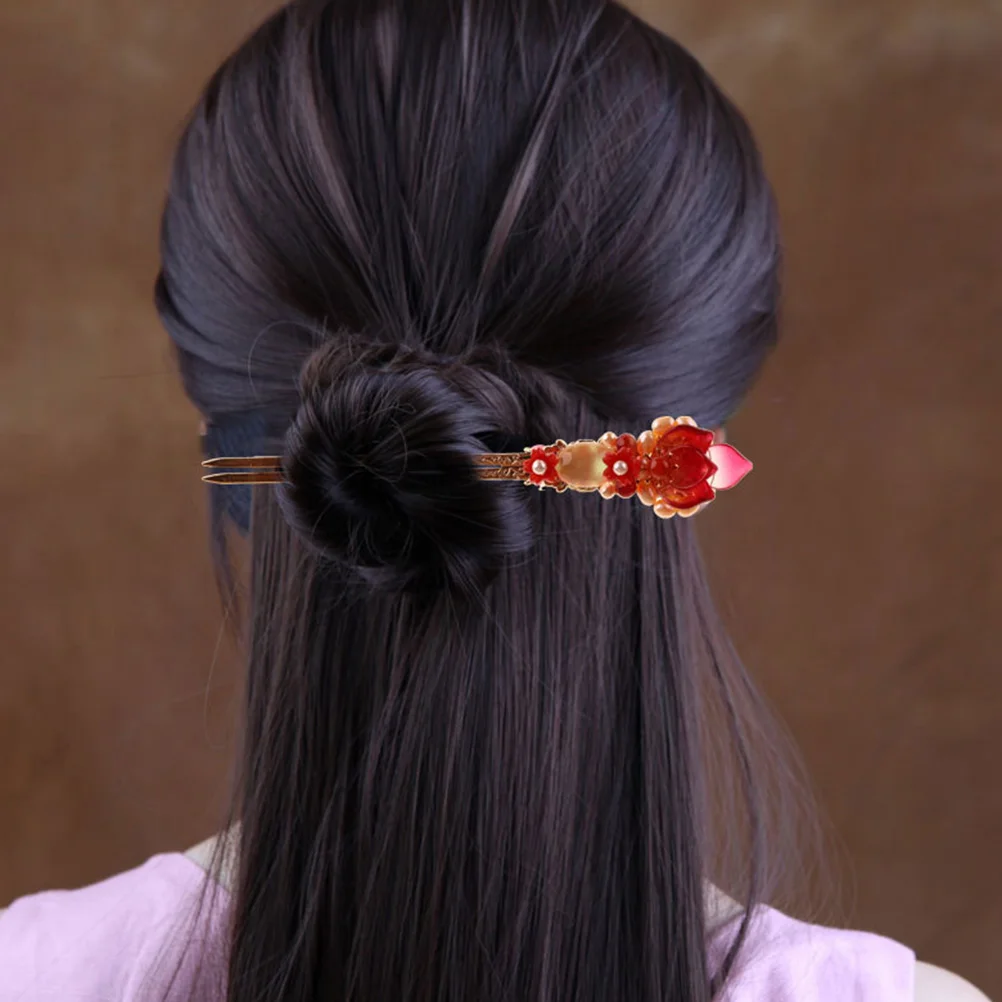 

Retro Hair Fork Bun Hair Stick Chinese Ancient Style Updo Hair Pin Hanfu Headdress