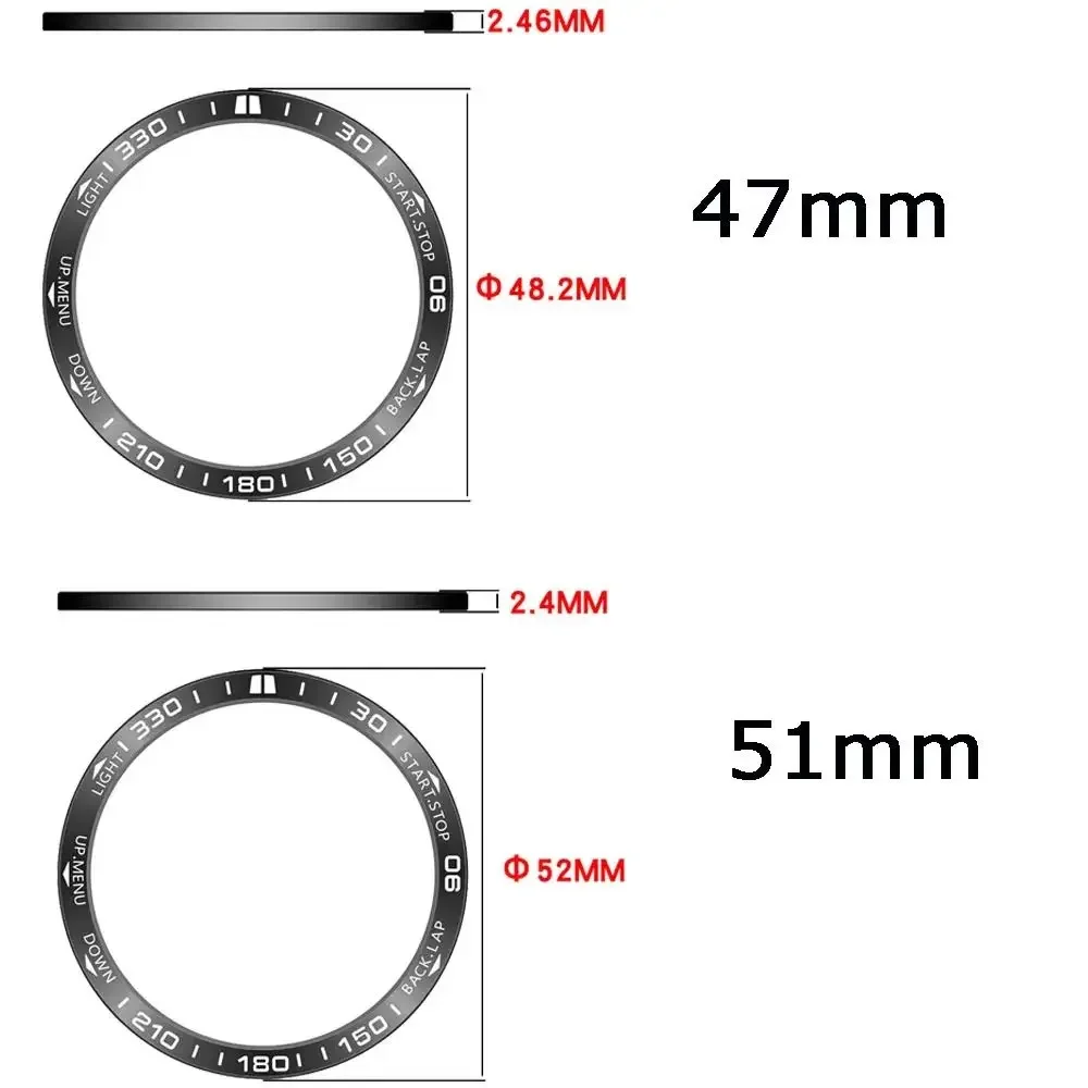 Enhanced Metal Bezel Ring with Time Speed Scale