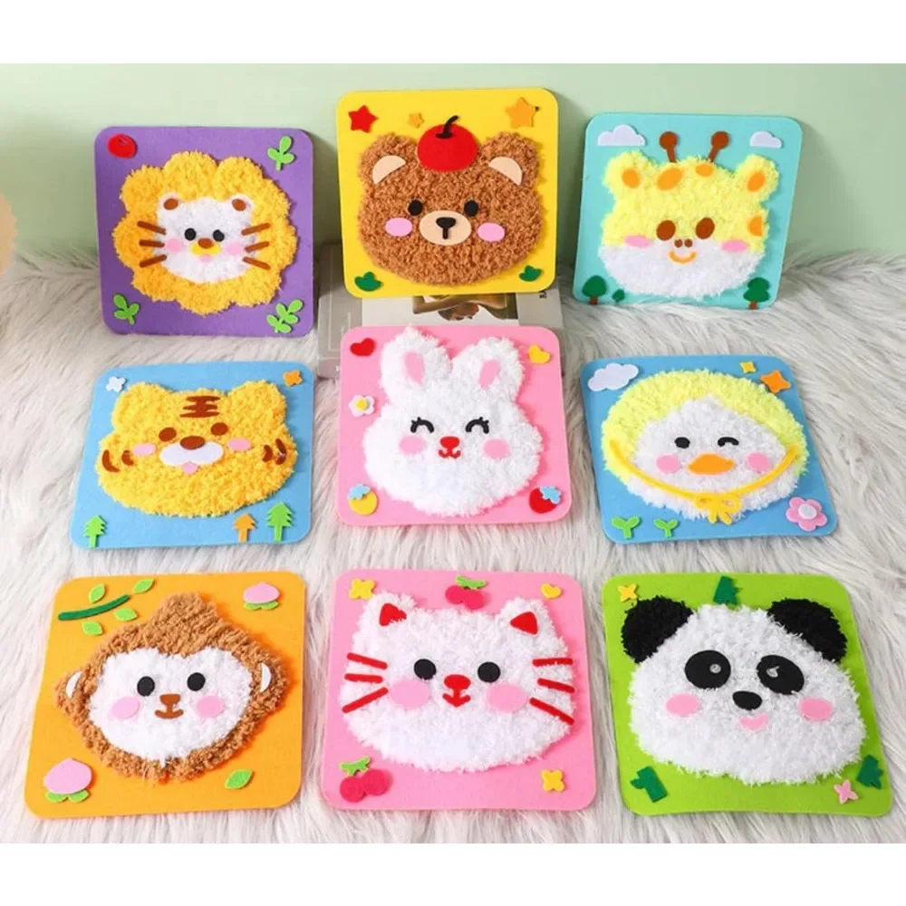 DIY Embroidery Doll Set Cartoon Animal Sewing Craft Kit