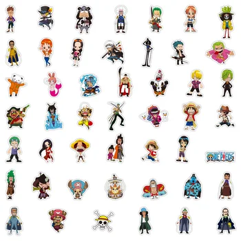 10/30/50/100pcs Vintage ONE PIECE Stickers Anime for Kids Toy DIY Motorcycle Helmet Phone Skateboard Cartoon Decal Sticker Packs 4