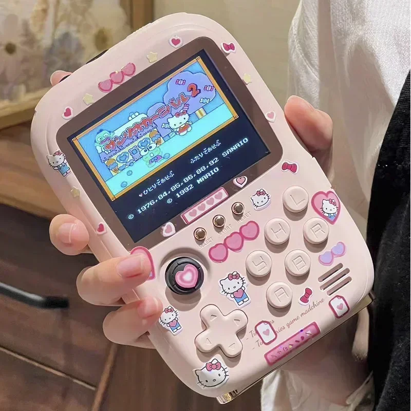 

Hello Kitty Power Bank Mini Game Portable Retro Handheld Game Console Soft Light Color Screen Birthday Toys Girls' Gifts
