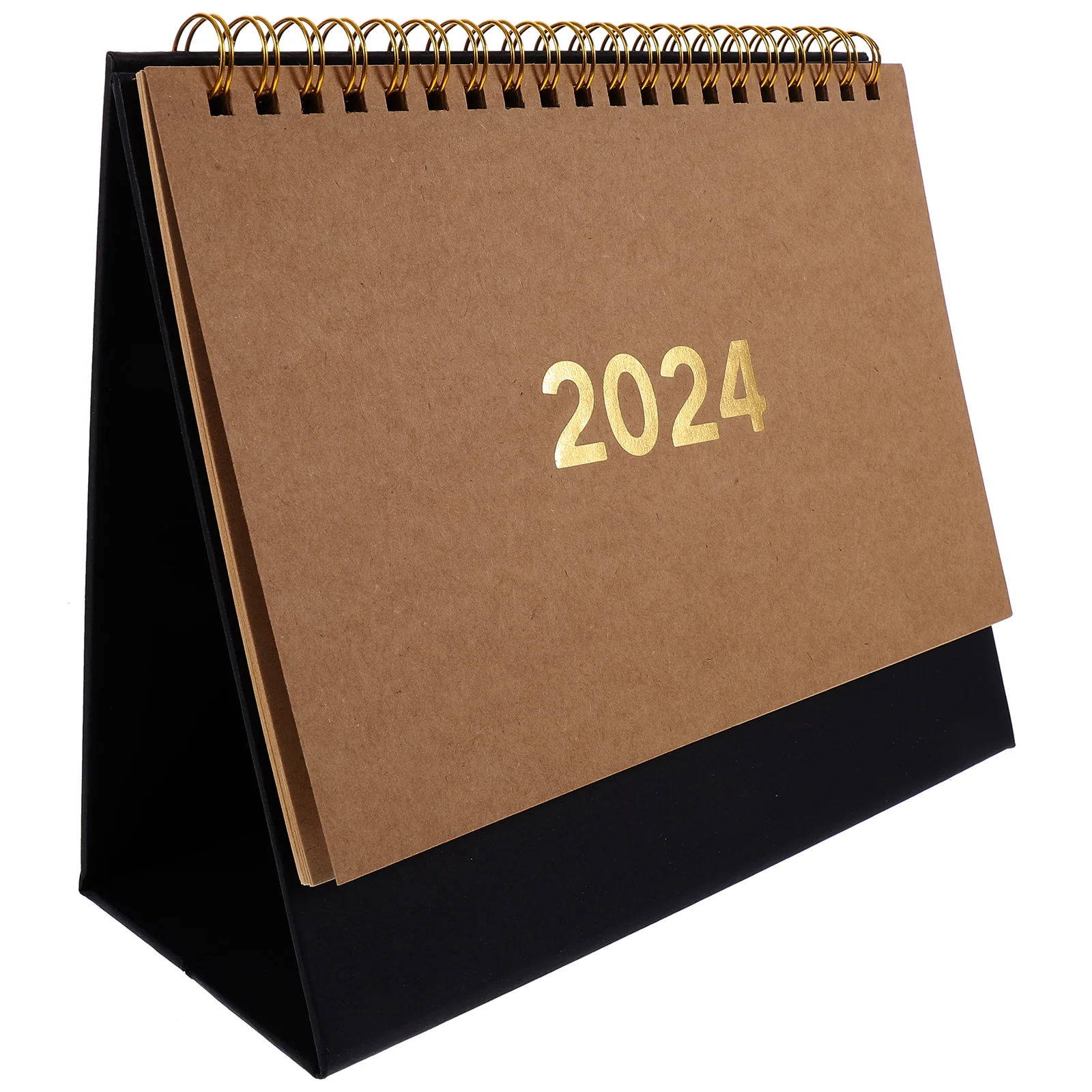 2024 Schedule Planner Calendar Desktop Ornaments Unprinted Style Office (Large Kraft Paper) (20238-202412) Standing Household