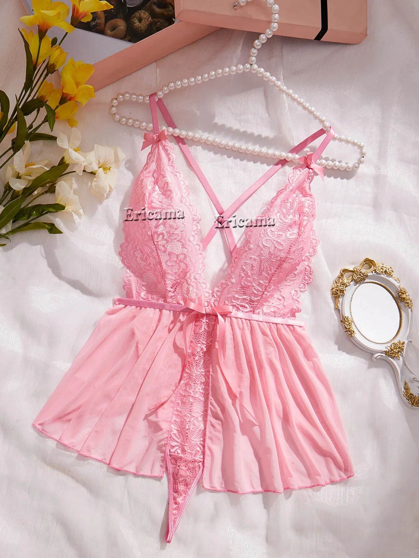 Sexy Lingerie Woman Lace Transparent Underwear Brief Sets Delicate Bra Kit Push Up Breves Sets Thin Sexy Erotic Bras Bodysuit - Image 4