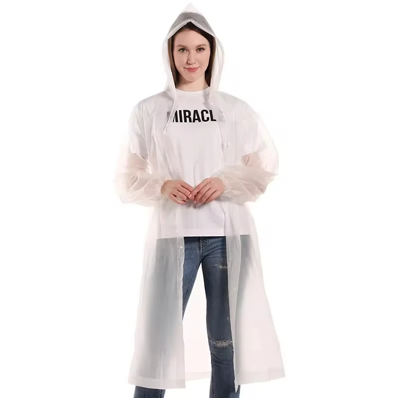 Fashion Waterproof Long Raincoat Women Men Rain coat Hooded for Outdoor Hiking Travel Fishing Climbing Thickened Poncho Raincoat