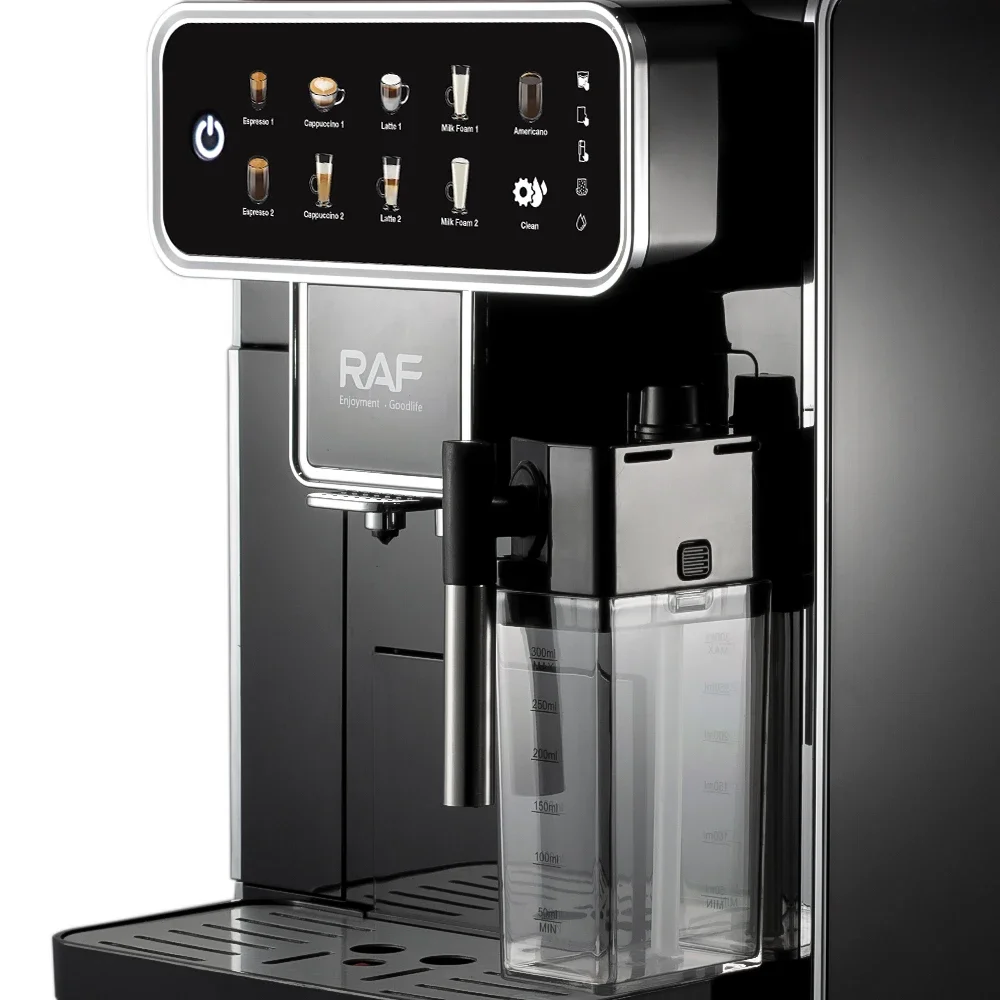 RAF New Commercial Full Automatic Smart Coffee Makers Espresso Cappuccino Latte Coffee Machine With Milk Tank 3